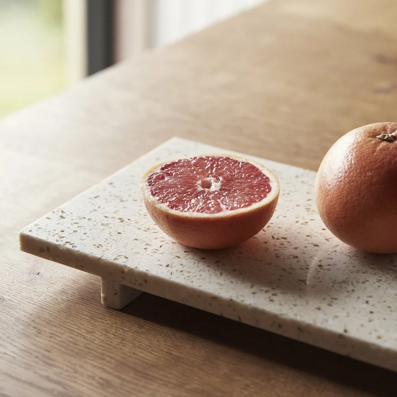 Plateau en terrazzo beige Stone - Hübsch