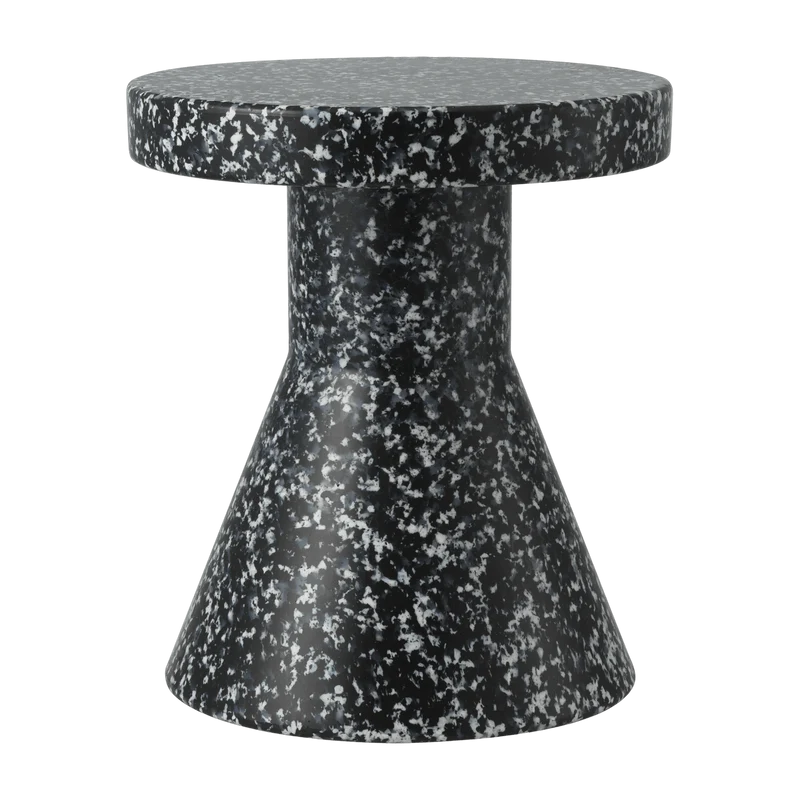 Tabouret en polyéthylène noir Cone Bit noir/blanc - Normann Copenhagen