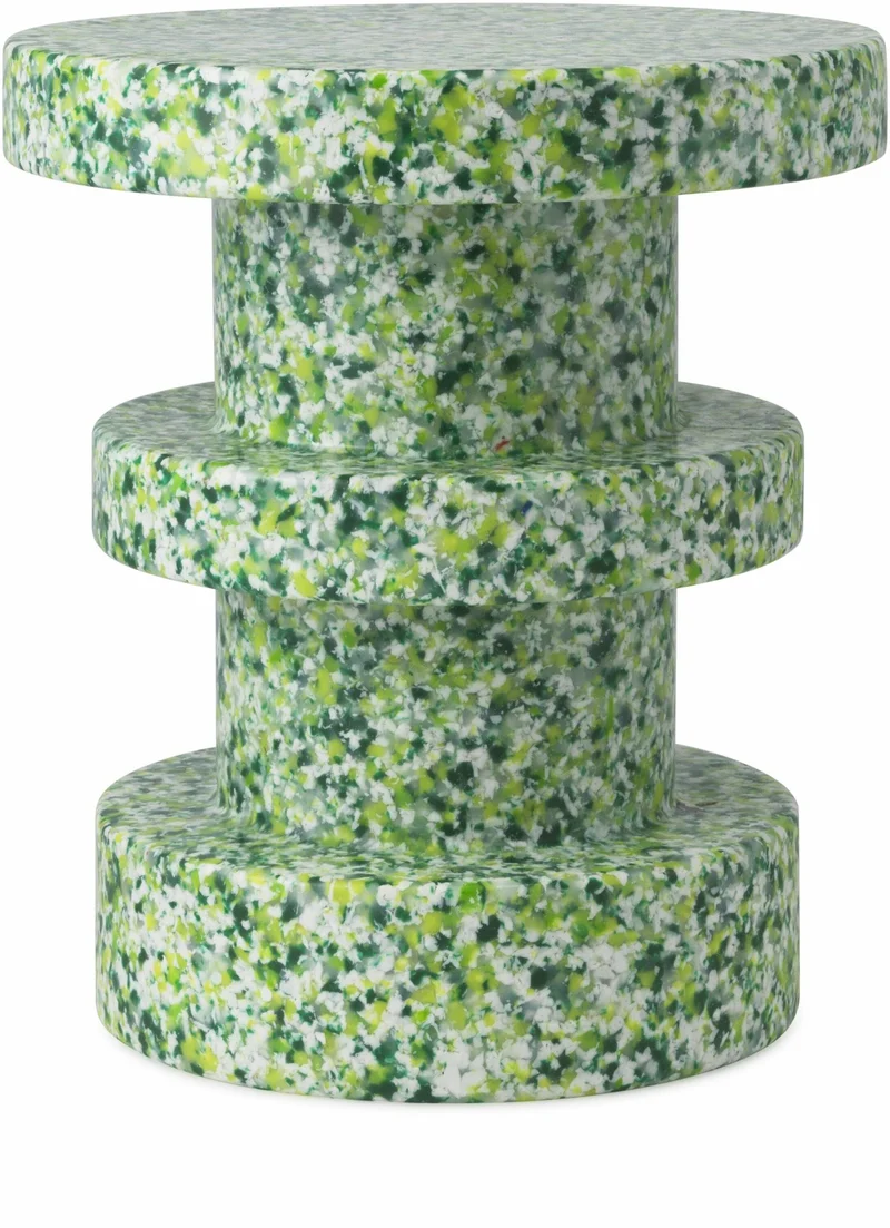 Tabouret en polyéthylène recyclé vert Bit vert - Normann Copenhagen