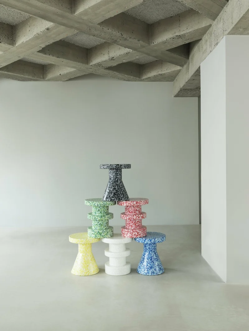 Tabouret en polyéthylène recyclé vert Bit vert - Normann Copenhagen