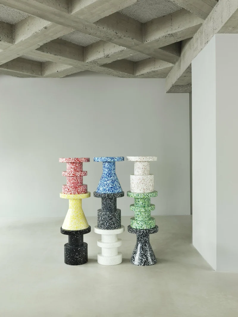 Tabouret en polyéthylène recyclé vert Bit vert - Normann Copenhagen