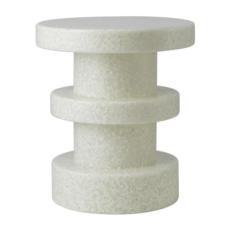 Tabouret en polyéthylène recyclé blanc / blanc Stack Bit Stool - Normann Copenhagen