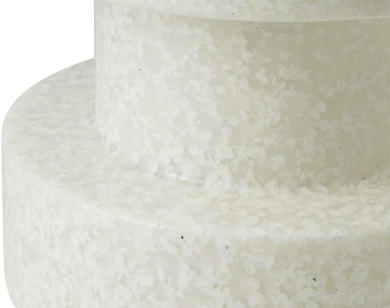 Tabouret en polyéthylène recyclé blanc / blanc Stack Bit Stool - Normann Copenhagen