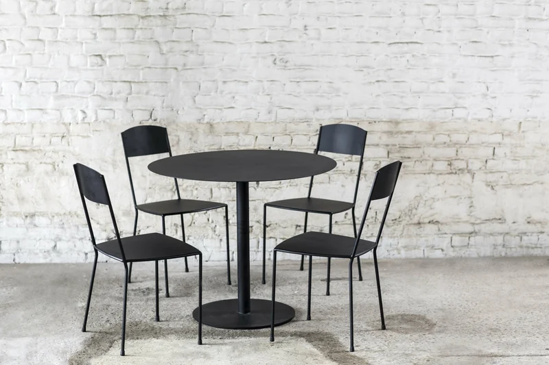 Table ronde de bistrot noire 90 cm - Serax