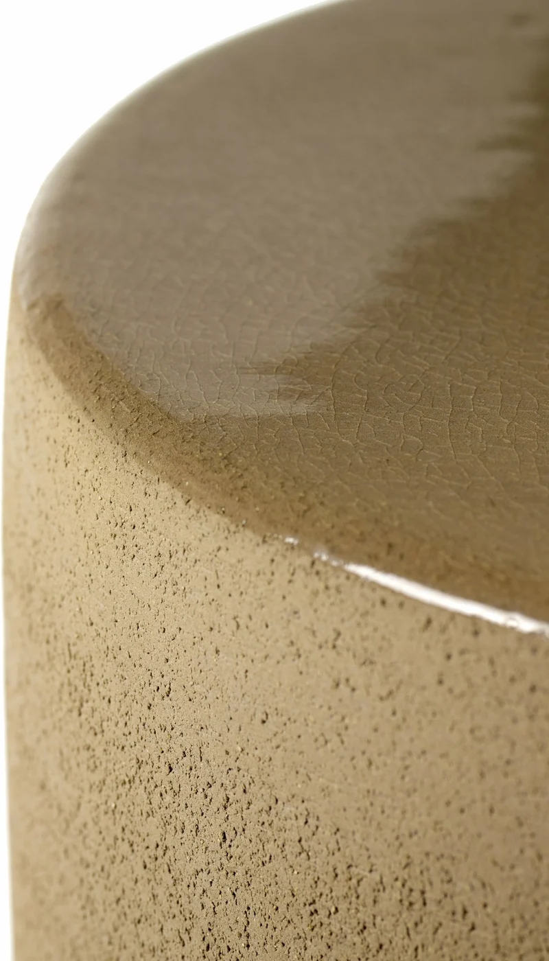 Petite table d'appoint beige en céramique - Serax
