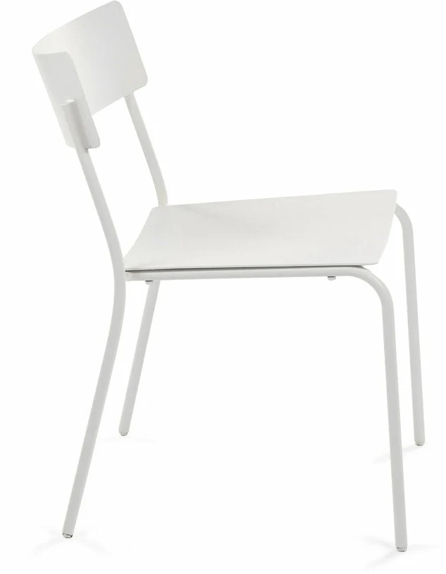 Chaise large en aluminium sans accoudoirs sable August - Serax