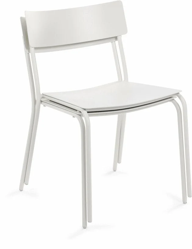 Chaise large en aluminium sans accoudoirs sable August - Serax