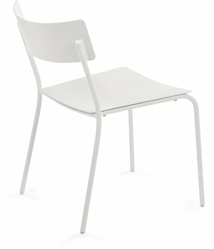 Chaise large en aluminium sans accoudoirs sable August - Serax