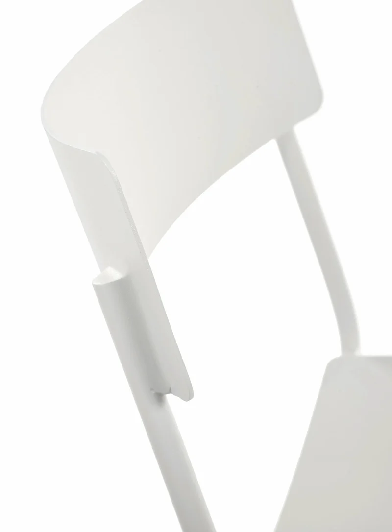 Chaise large en aluminium sans accoudoirs sable August - Serax
