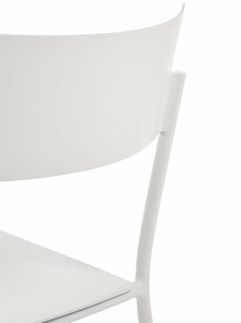 Chaise large en aluminium sans accoudoirs sable August - Serax