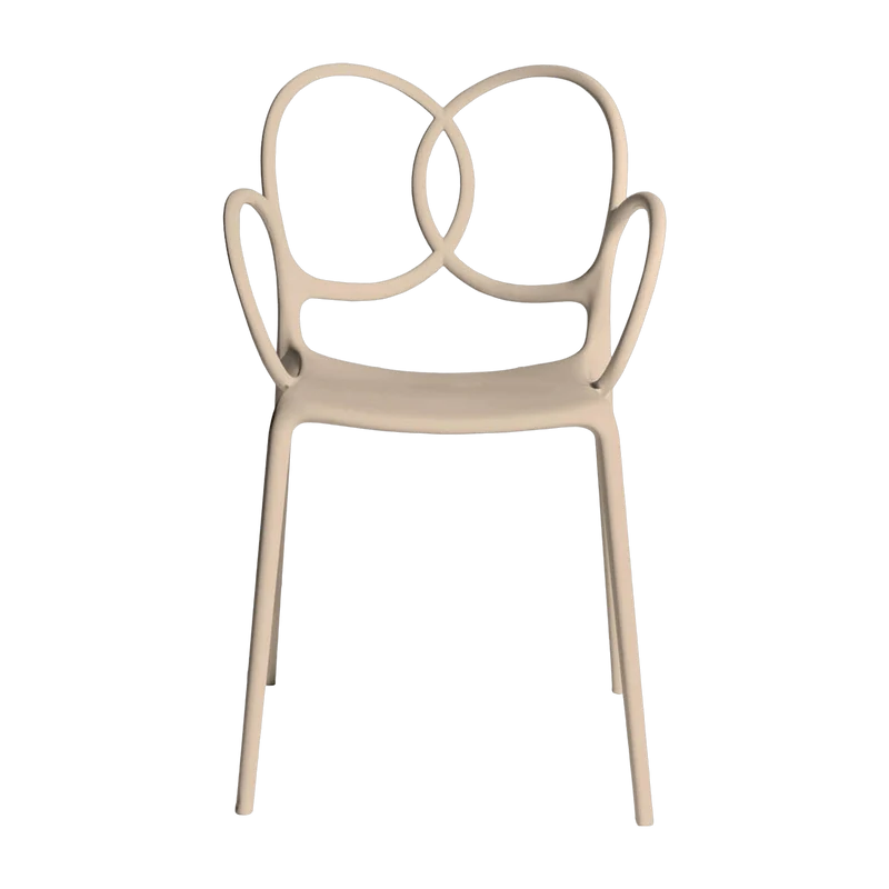 Chaise avec accoudoirs en polypropylène rose Sissi - Driade
