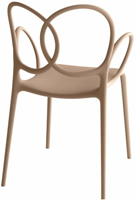 Chaise avec accoudoirs en polypropylène rose Sissi - Driade