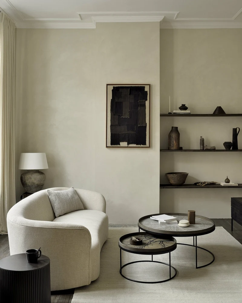 Plateau rond en bois White Slice - Ethnicraft Accessories