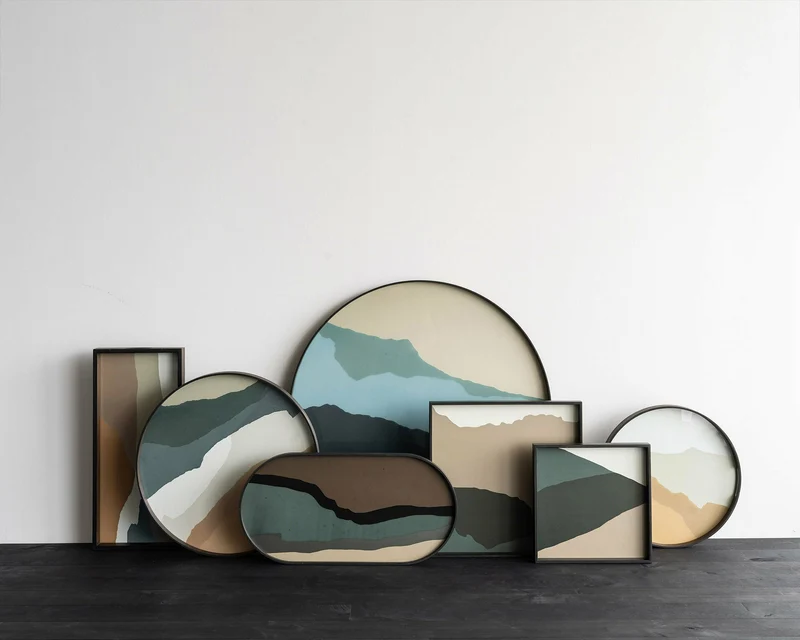 Plateau ovale en verre Graphite Wabi Sabi - Ethnicraft Accessories
