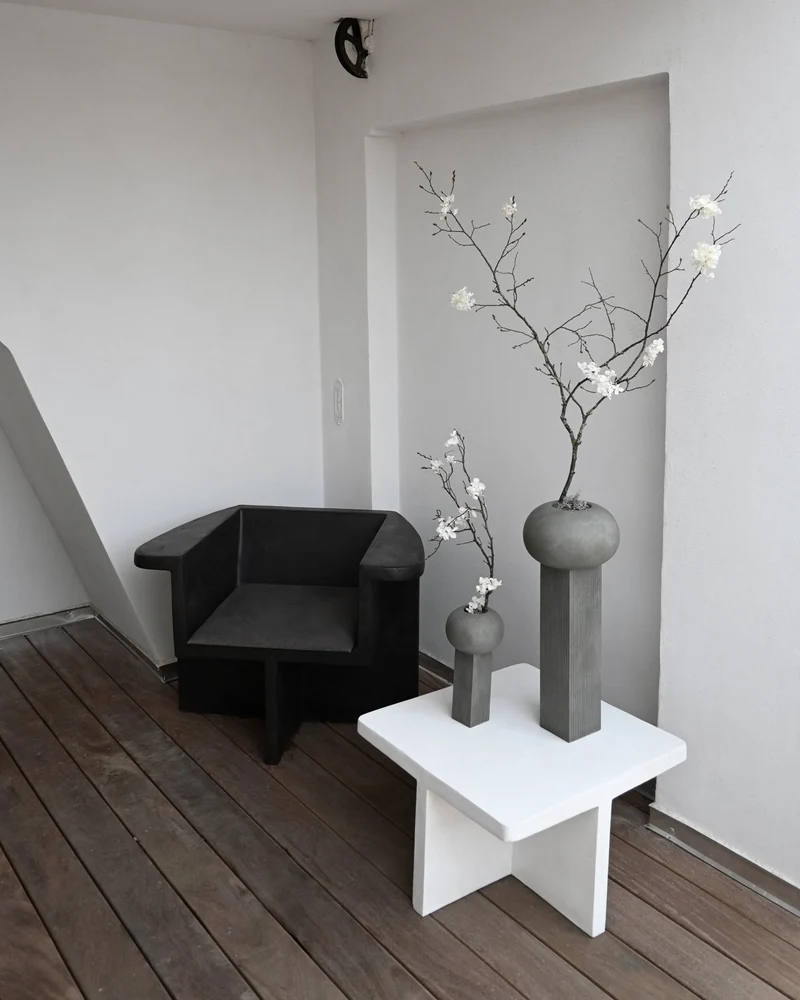 Table basse en béton fibré blanche Brutus - 101 Copenhagen