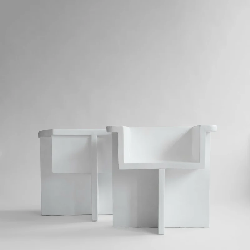 Chaise en béton fibré blanche Brutus - 101 Copenhagen