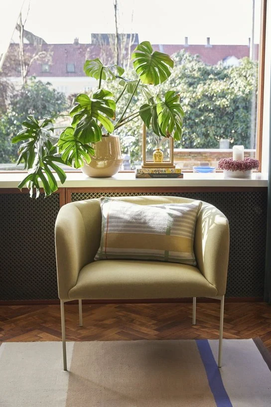 Fauteuil lounge jaune Eyrie - Hübsch