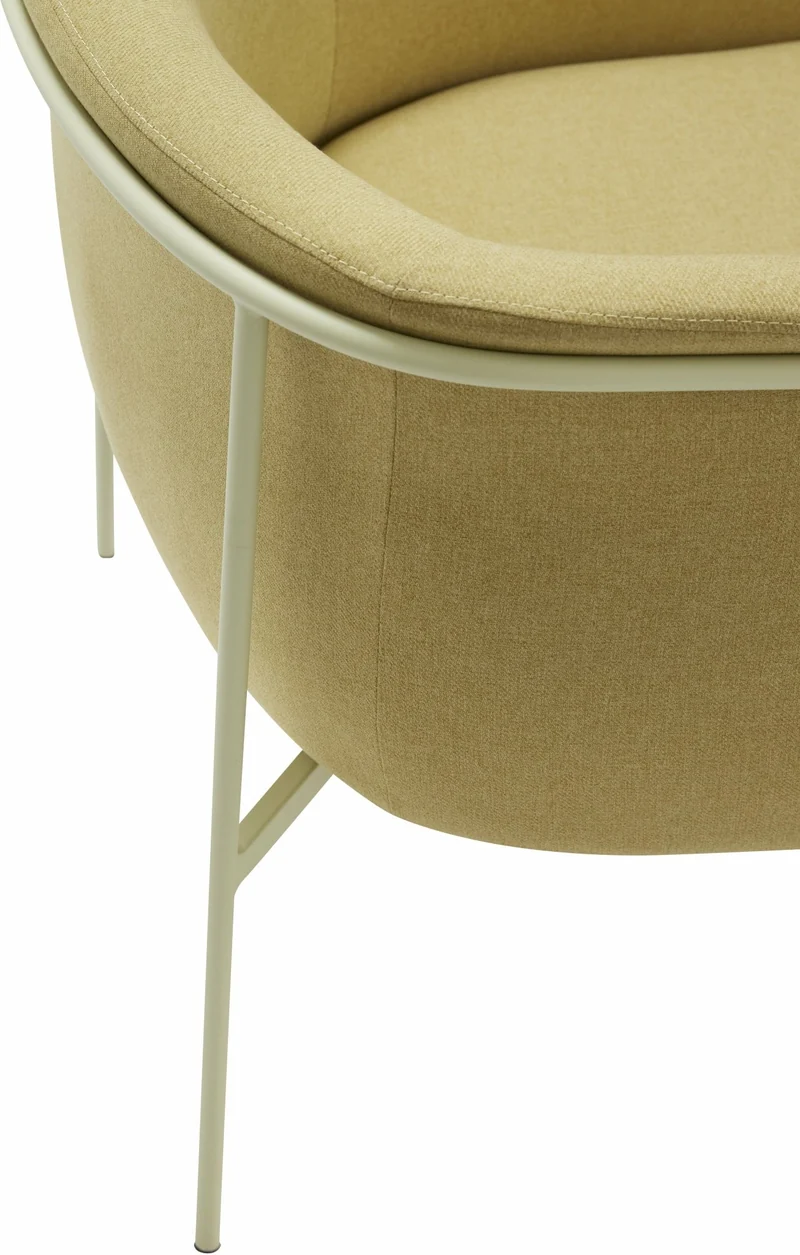 Fauteuil lounge jaune Eyrie - Hübsch
