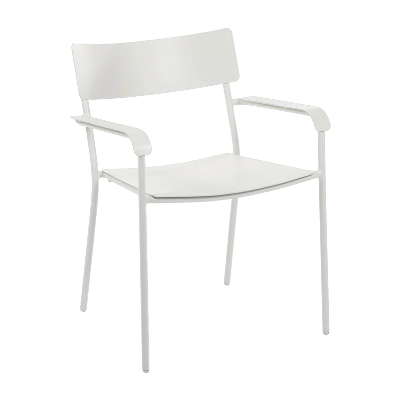 Chaise large en aluminum avec accoudoirs sable August - Serax
