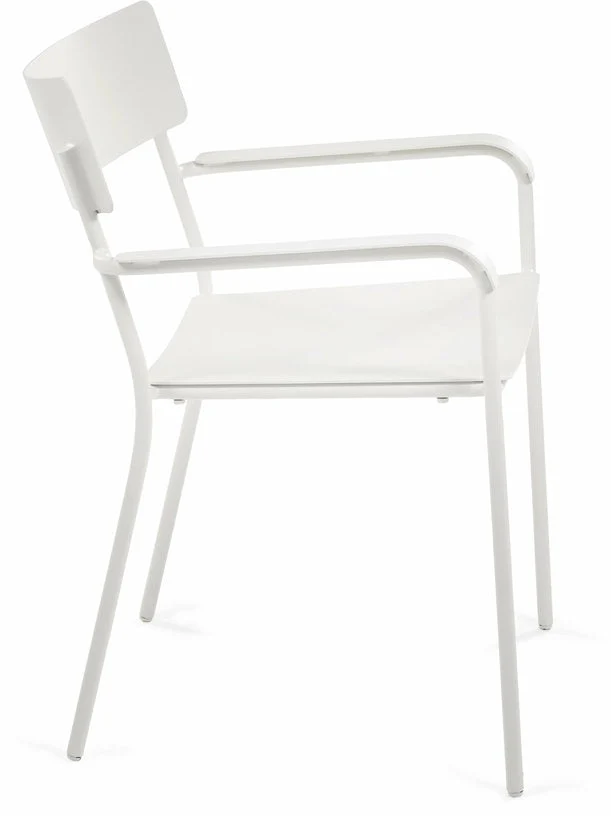 Chaise large en aluminum avec accoudoirs sable August - Serax
