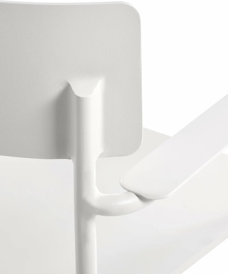 Chaise large en aluminum avec accoudoirs sable August - Serax