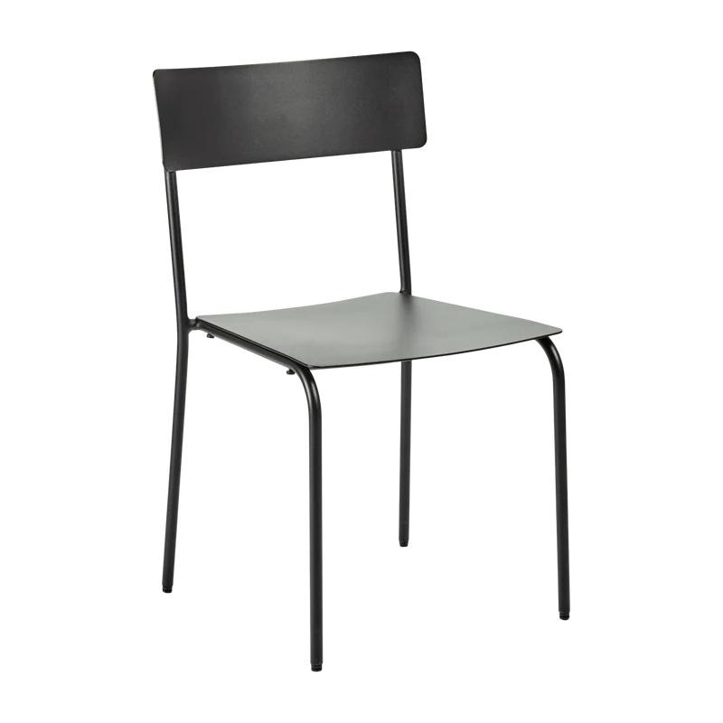 Chaise en aluminium sans accoudoirs noir August - Serax