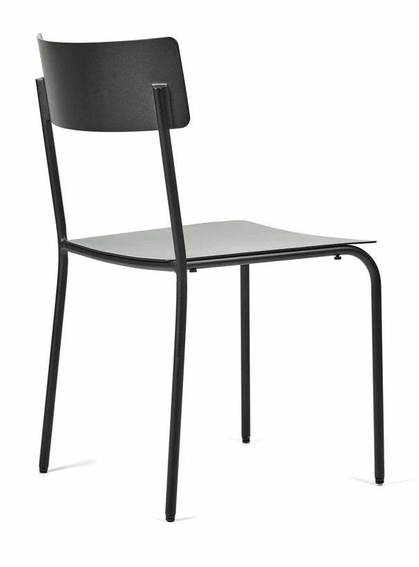 Chaise en aluminium sans accoudoirs noir August - Serax