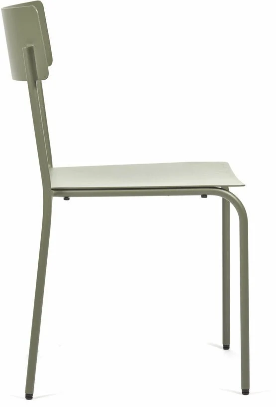 Chaise en aluminum sans accoudoirs vert August- Serax