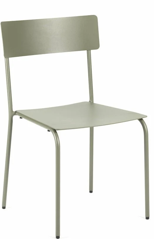 Chaise en aluminum sans accoudoirs vert August- Serax