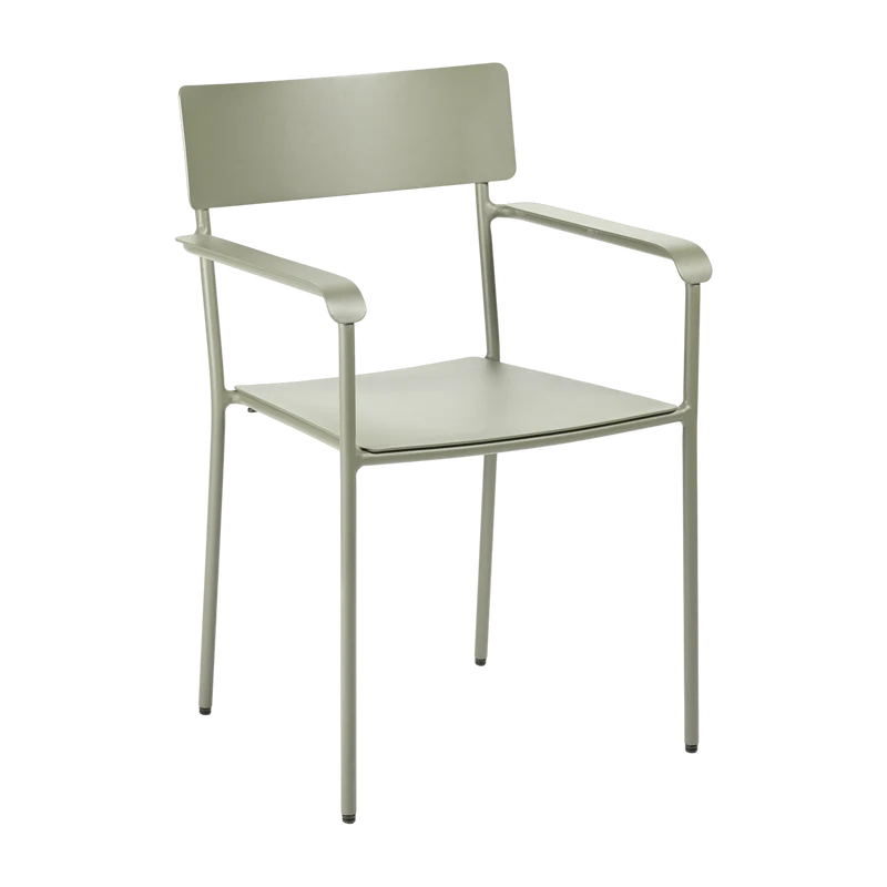 Chaise de jardin en aluminium avec accoudoirs vert August - Serax