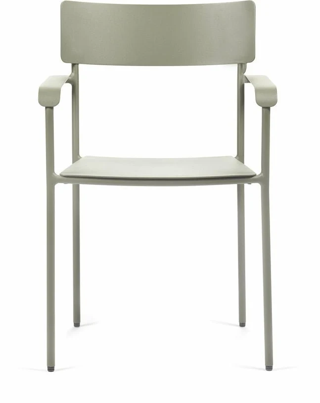 Chaise de jardin en aluminium avec accoudoirs vert August - Serax