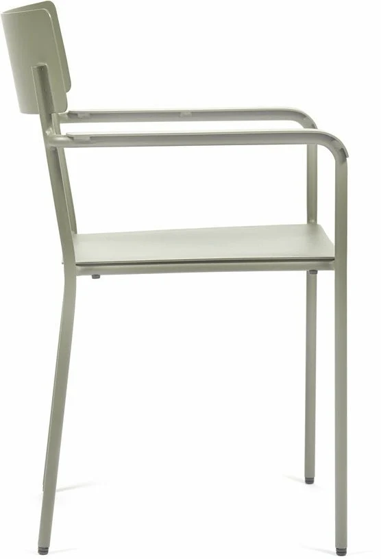 Chaise de jardin en aluminium avec accoudoirs vert August - Serax