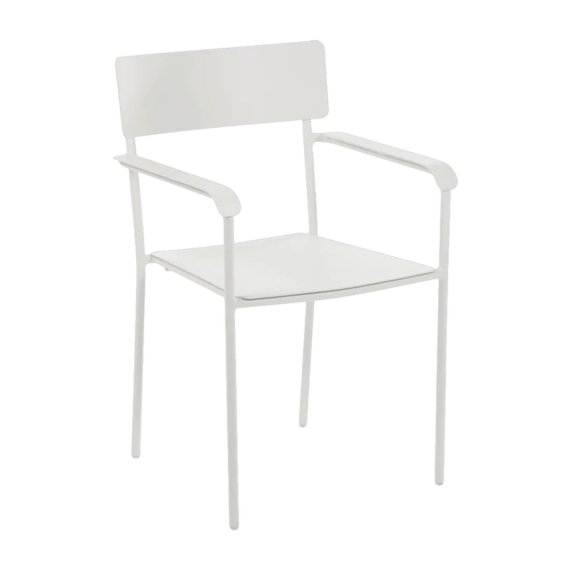 Chaise en aluminium avec accoudoirs sable - Serax