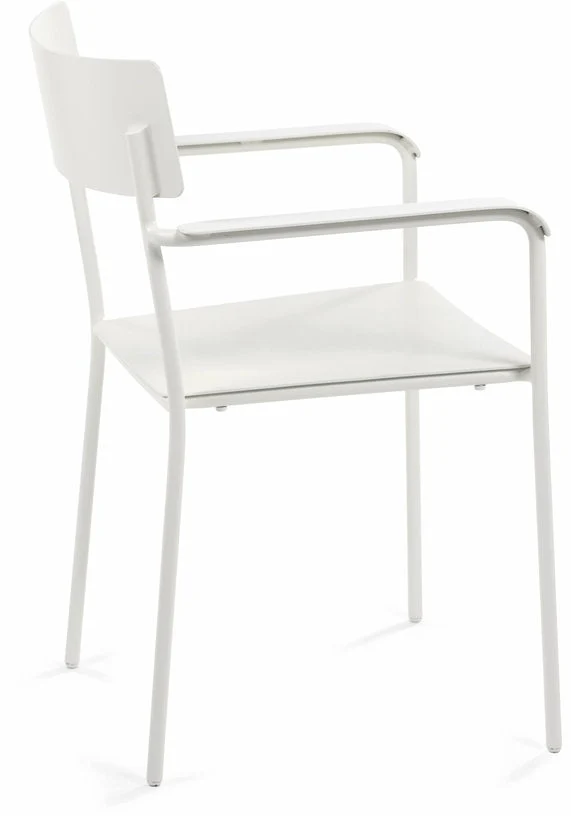 Chaise en aluminium avec accoudoirs sable - Serax