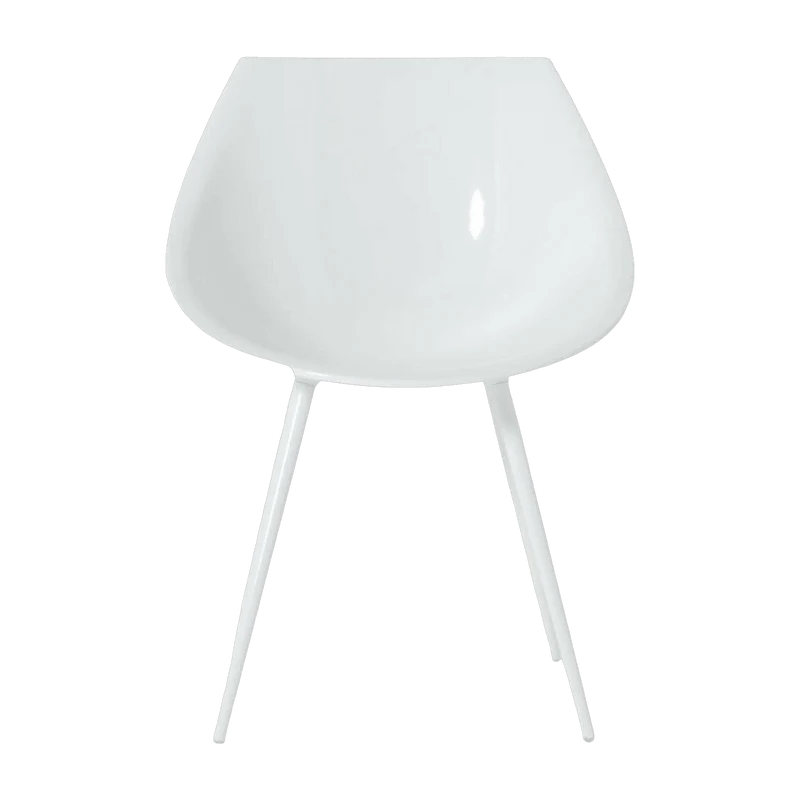Chaise en polyuréthane et aluminium blanc Lagò - Driade