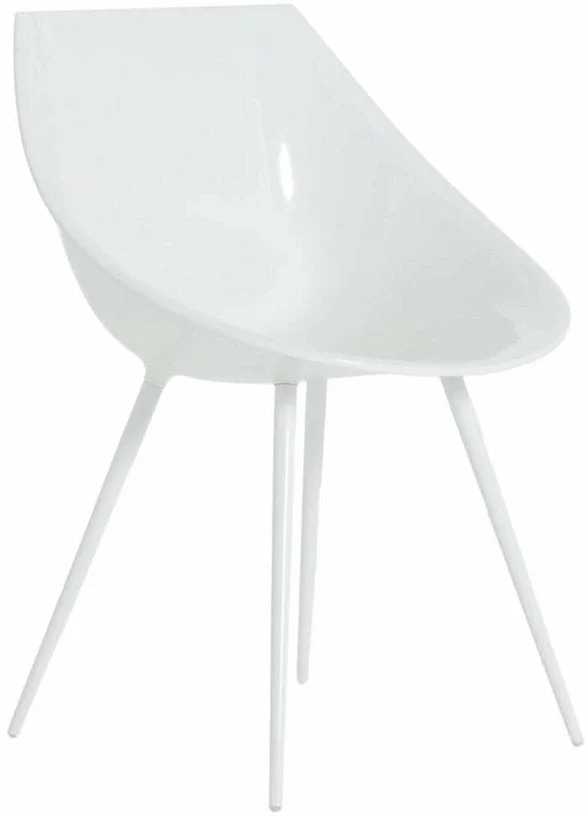 Chaise en polyuréthane et aluminium blanc Lagò - Driade