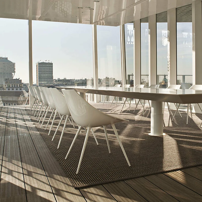 Chaise en polyuréthane et aluminium blanc Lagò - Driade