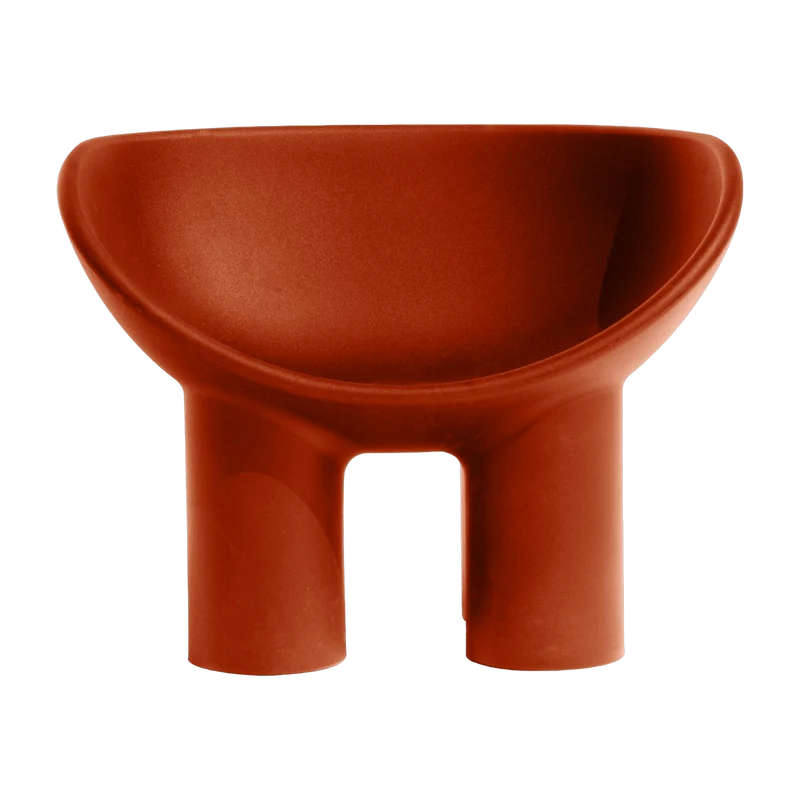Fauteuil en polyéthylène rouge brique Roly Poly - Driade