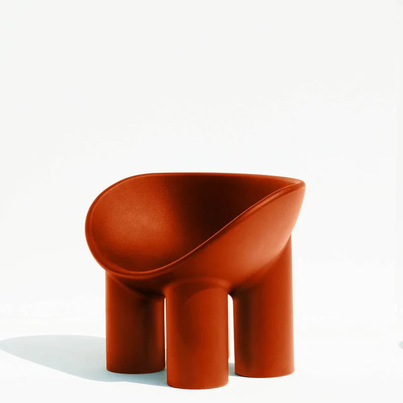Fauteuil en polyéthylène rouge brique Roly Poly - Driade