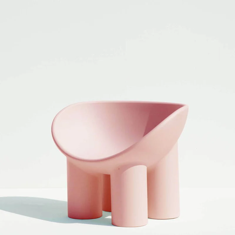 Fauteuil en polyéthylène rose Roly Poly - Driade