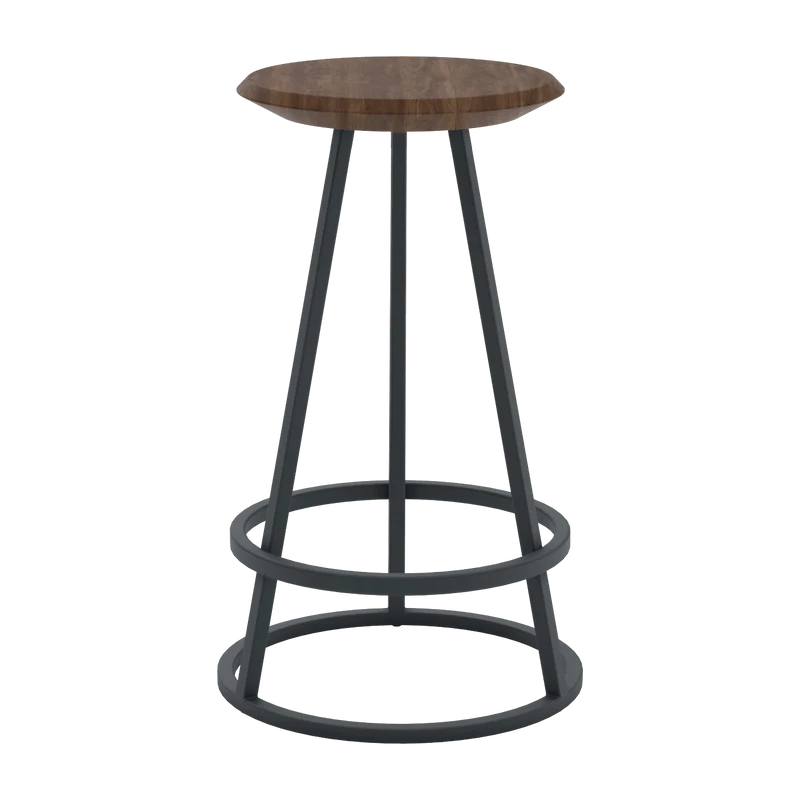 Tabouret de bar en noyer 65 cm Gustave - Hartô