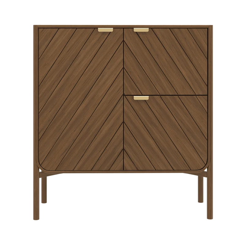 Vaisselier en chêne teinté 120,5 x 45 x 130 cm Marius - Hartô
