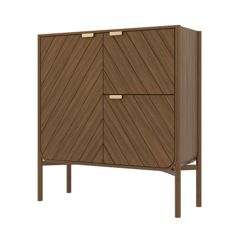 Vaisselier en chêne teinté 120,5 x 45 x 130 cm Marius - Hartô