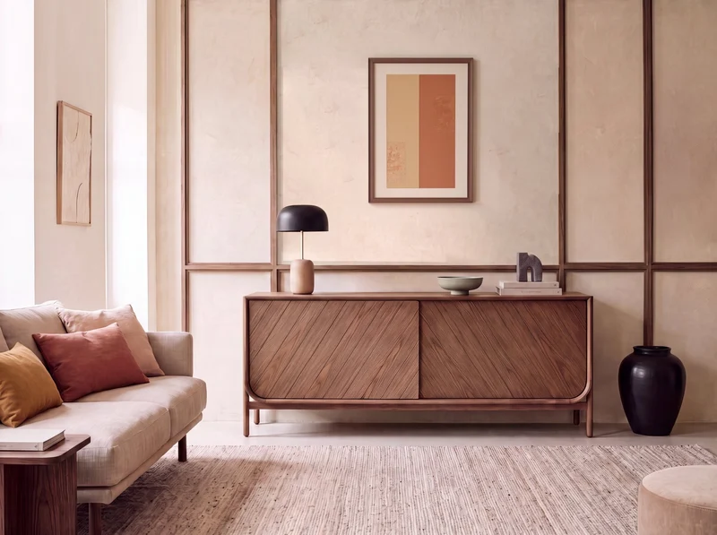 Buffet en chêne teinté 155 x 45 x 65 cm Marius - Hartô