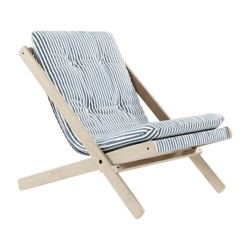 Transat en bois bleu et blanc Boogie - Karup Design