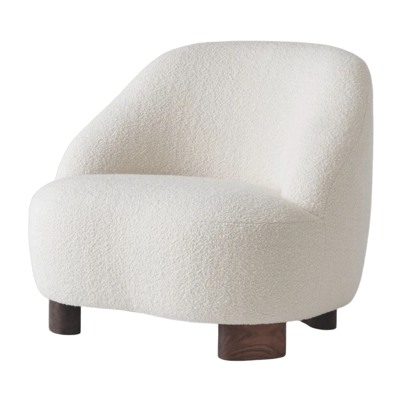 Fauteuil en tissu Karakorum 001 et noyer Margas LC1 - &tradition