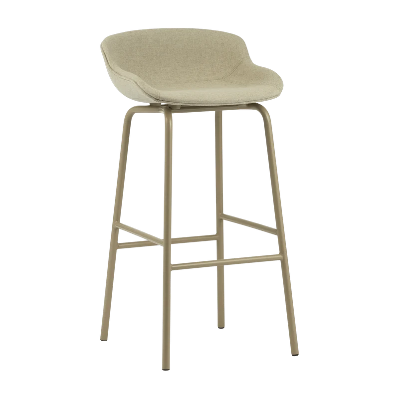 Tabouret de bar 75cm beige revêtement tissu beige Main Line Flax Hyg Sand/Main Line Flax MLF20 - Normann Copenhagen