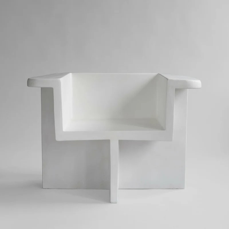 Fauteuil en béton fibré blanc Brutus - 101 Copenhagen