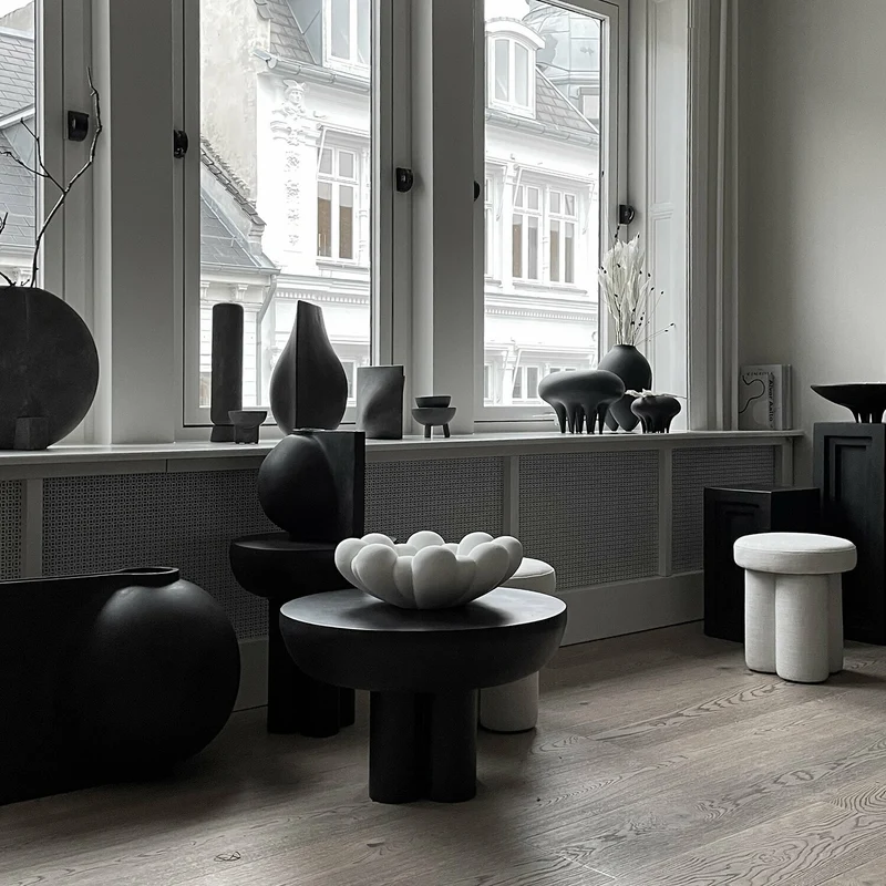 Table basse en aluminium noir 65x41 cm Crown - 101 Copenhagen