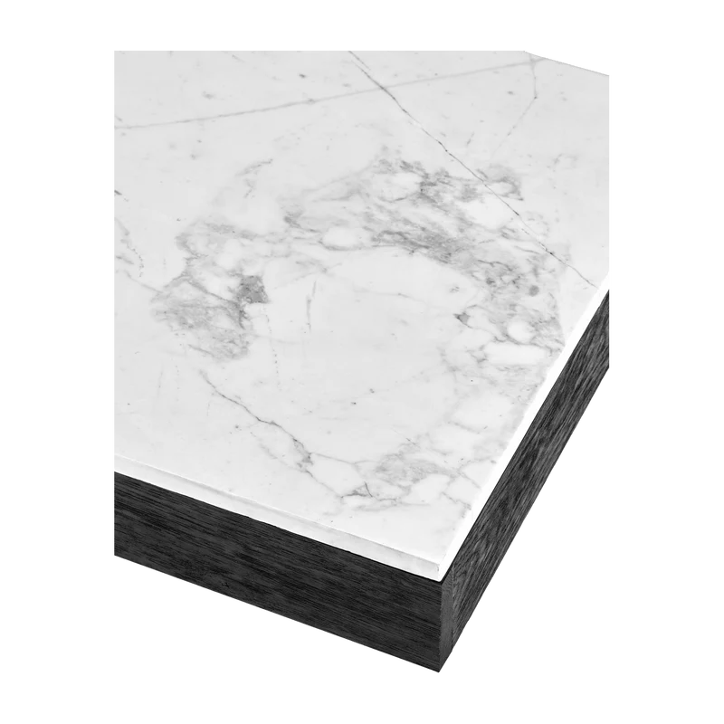 Table basse en chêne noir et en marbre blanc 105 x 50 cm Rudolph - Serax